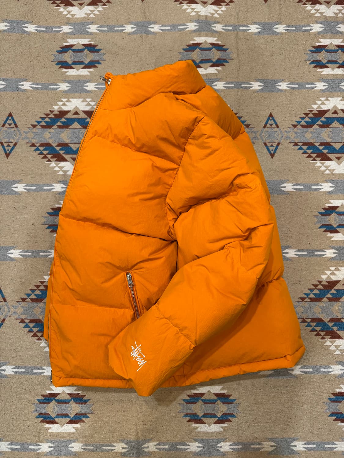 [M] 스투시 다운 퍼퍼 나일론 오렌지 상품이미지7