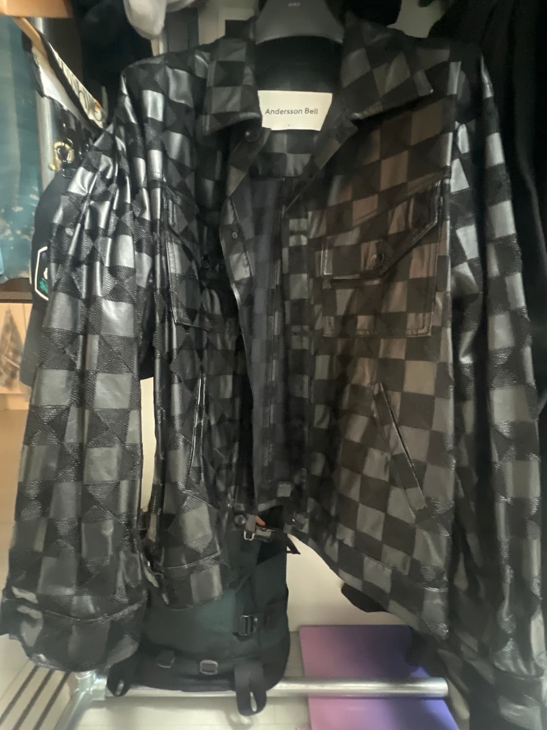 L) 앤더슨벨 체커보드 트러커 자켓 상품이미지6