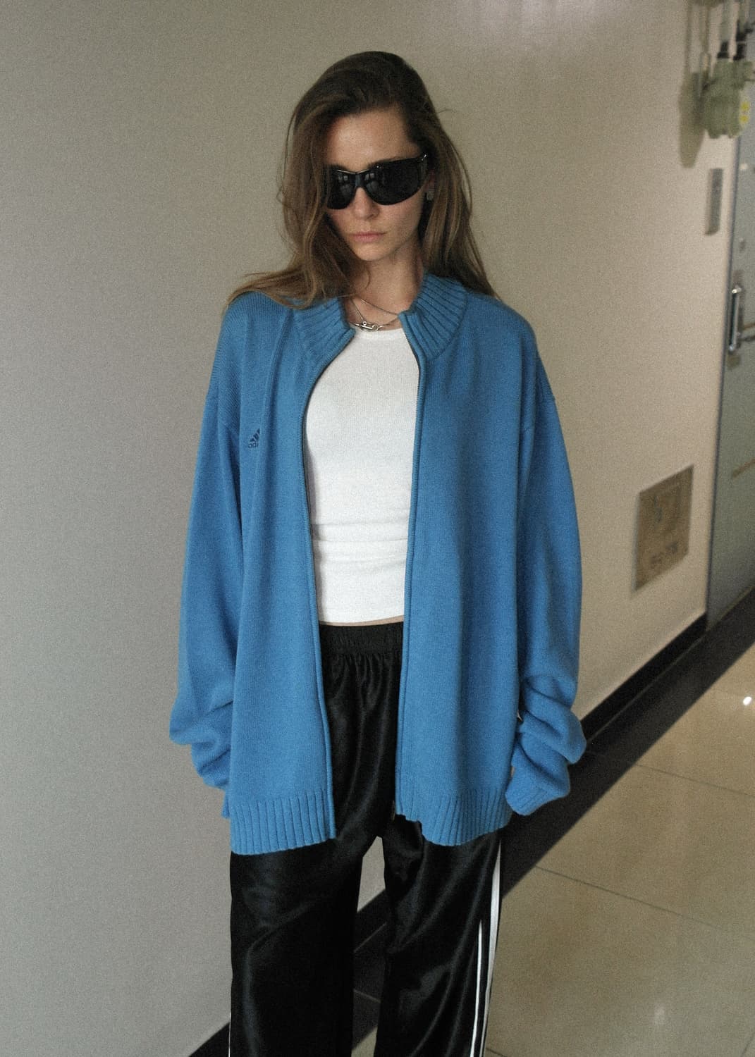 아디다스 롱 니트 집업 상품이미지1