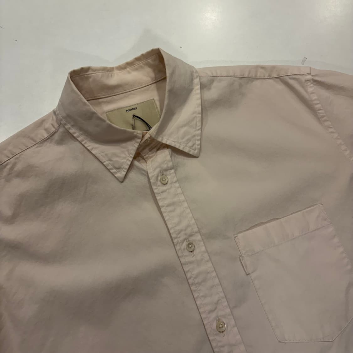 [3] 포터리 반팔 코튼 셔츠 핑크 D705 상품이미지3