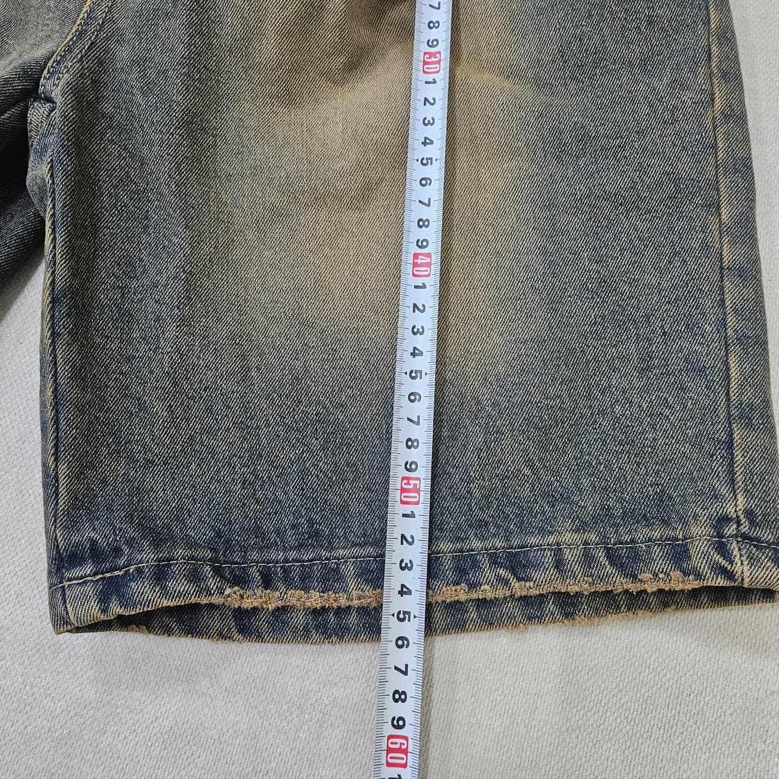 30 퍼스텝 빈티지 워싱 데님 버뮤다팬츠 0407Y 상품이미지6