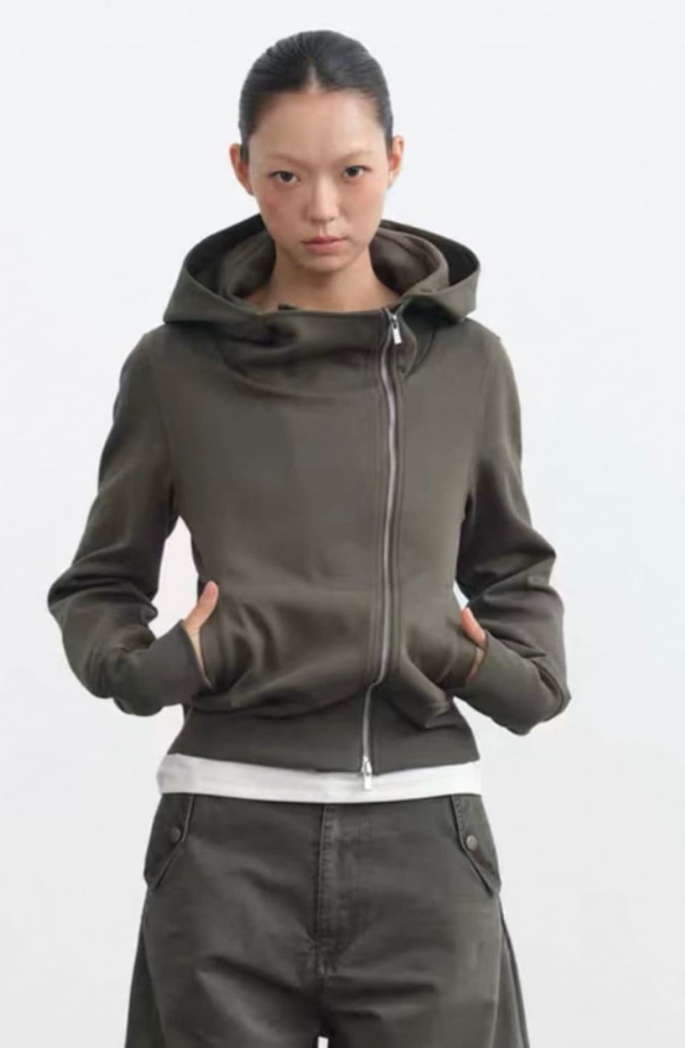 LINY LIBERTY Slim Fit Big Hooded Zip-Up 상품이미지1