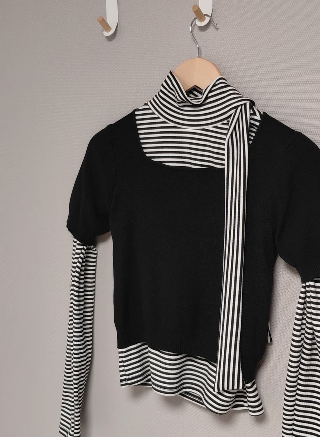 빈티지 스퀘어 넥 반팔니트 상품이미지1