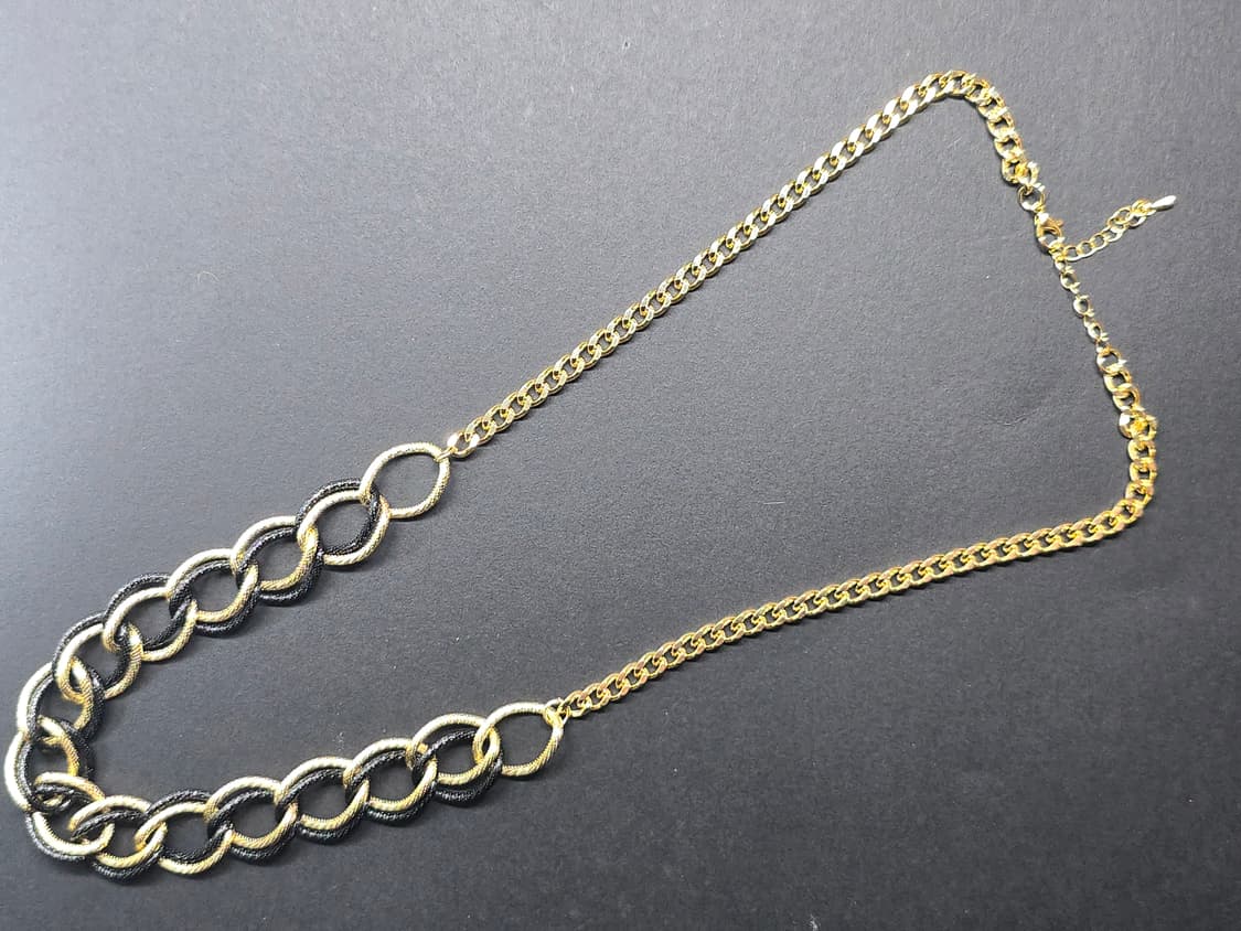 더블샌딩 체인목걸이 세트_골드&블랙 상품이미지7