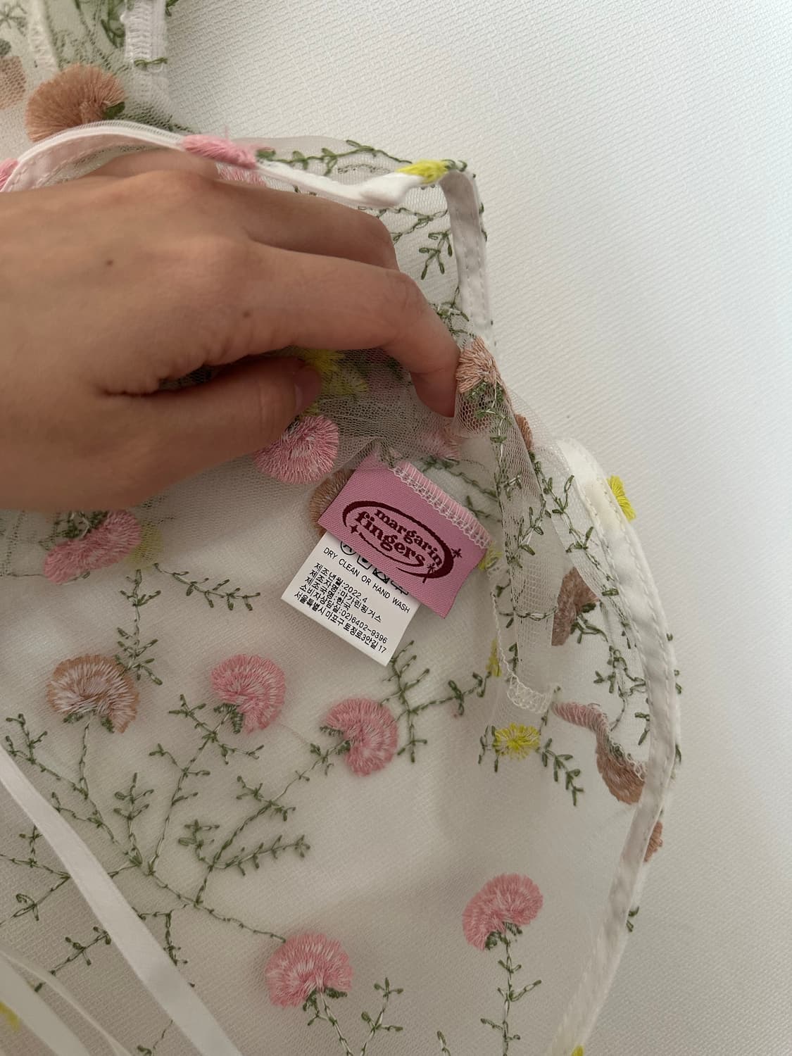 마가린핑거스 플라워 시스루 블라우스 상품이미지2