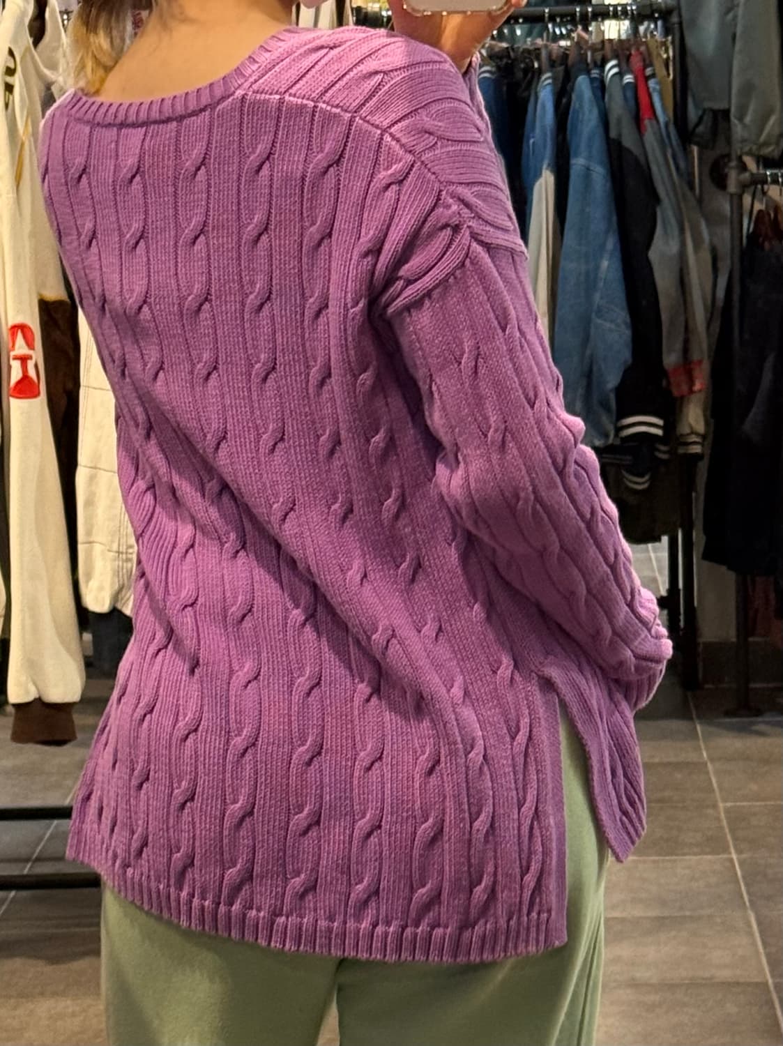 [NO.9] 폴로 연보라 브이넥 니트 상품이미지5