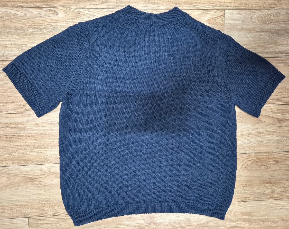 르바 Levar 부클 반팔 니트티 (네이비) 상품이미지6