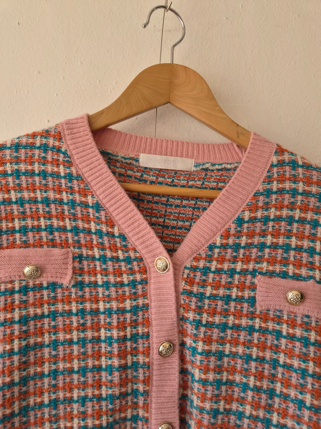 오조크 OZOC 여성 크롭트위드가디건 상품이미지1