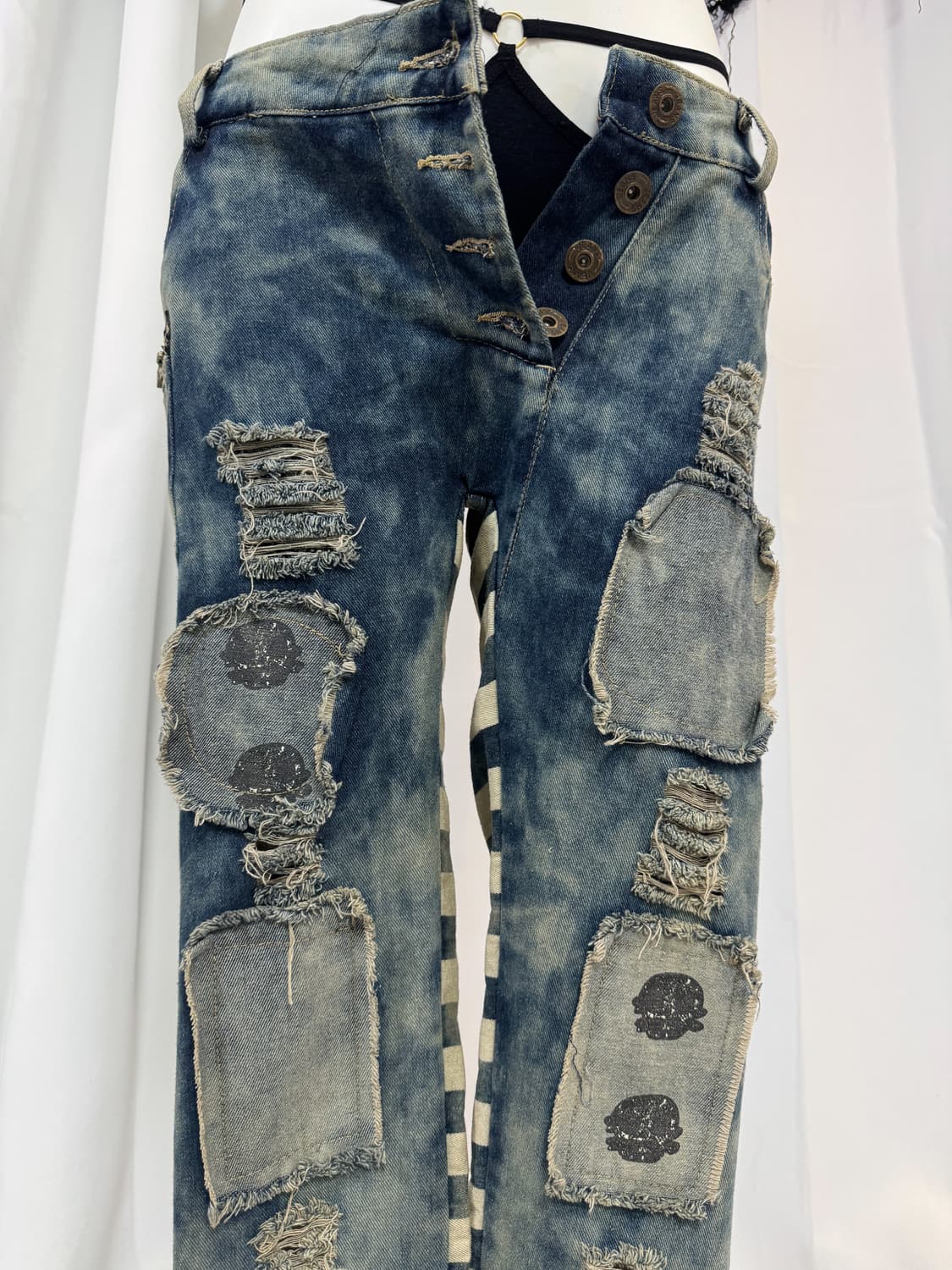 skull denim pants 상품이미지2