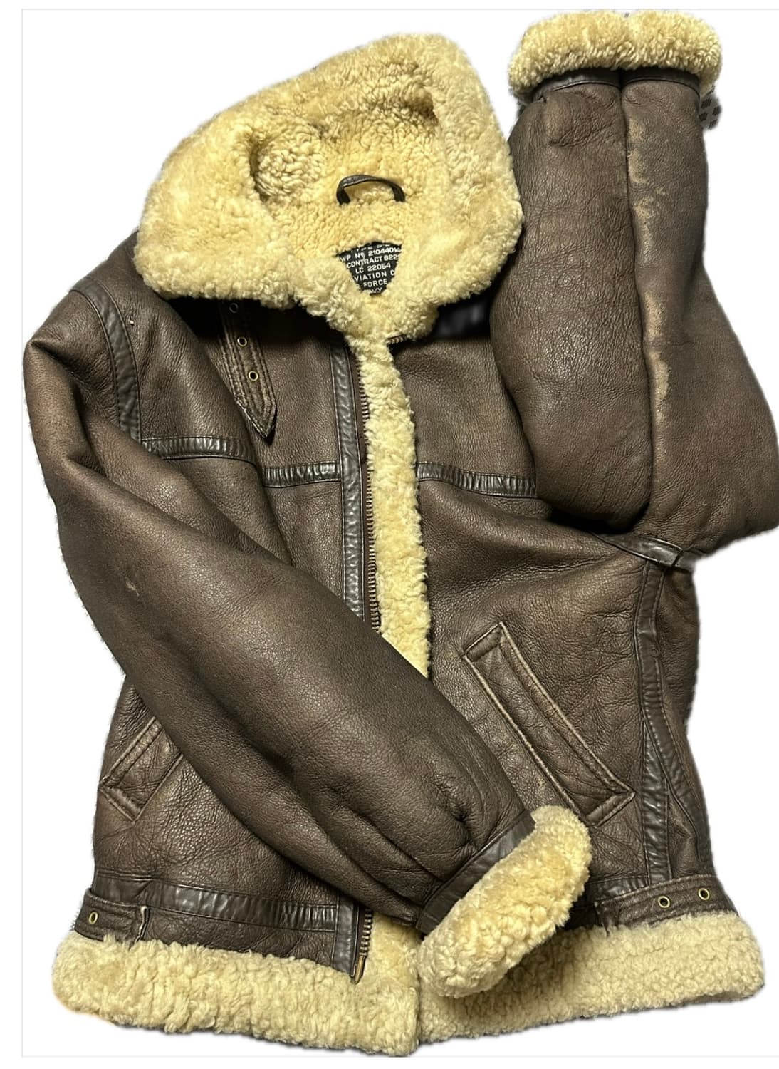 [AVIATION] B-3 무스탕 리얼레더 상품이미지3