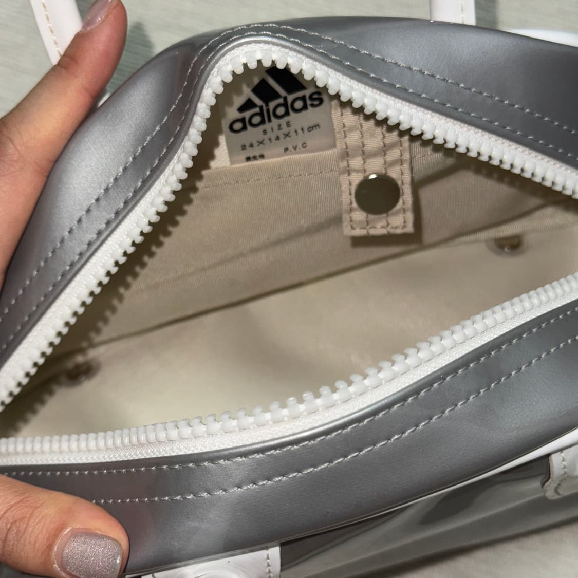아디다스 일본 빈티지 볼링백 그레이 상품이미지6
