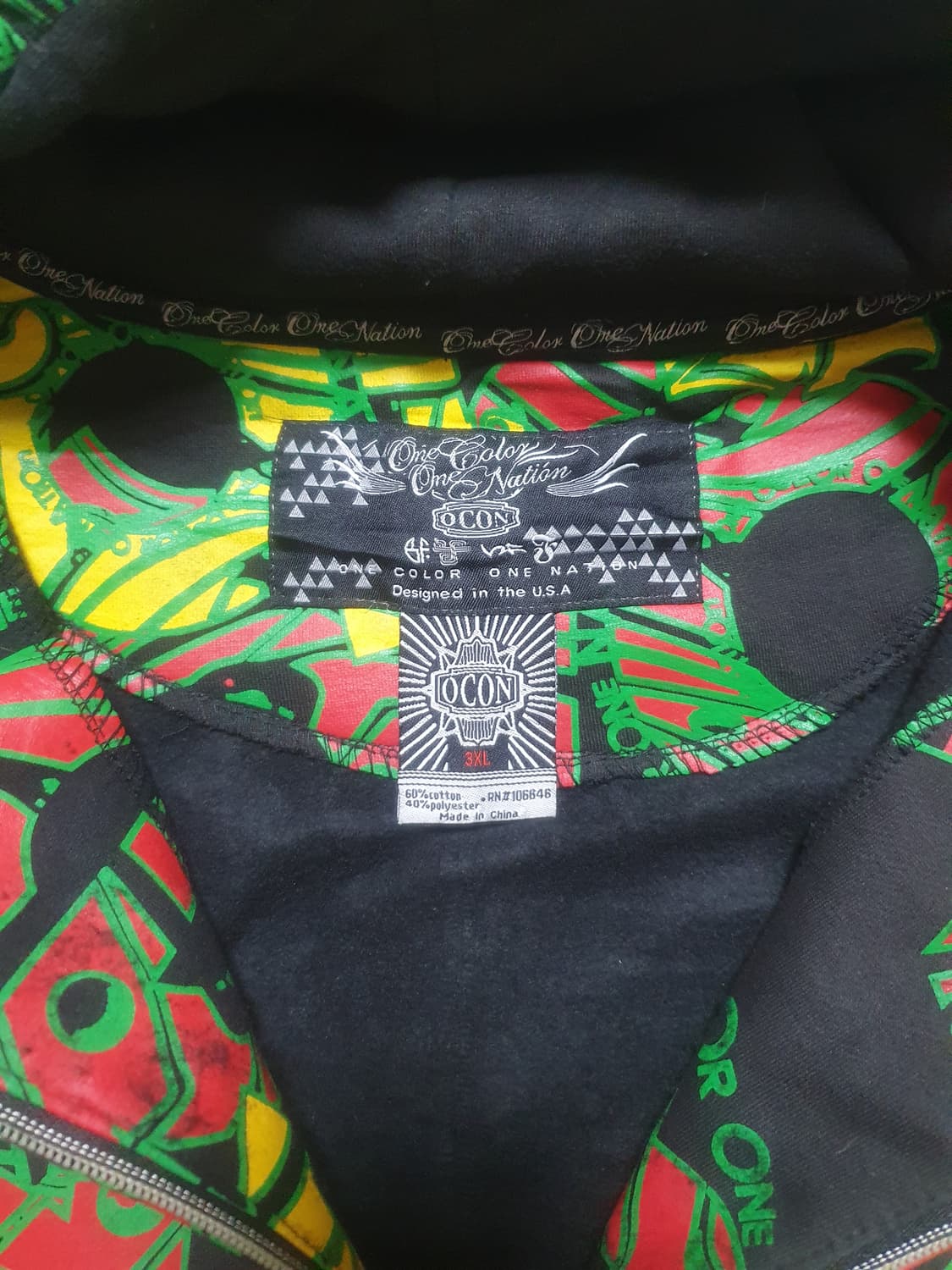 One Color One Nation 후드 집업 3XL 상품이미지2