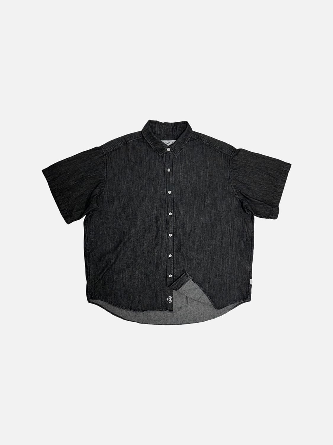 리메인세컨드 Lemain second 데님 반팔 셔츠 흑청 상품이미지1