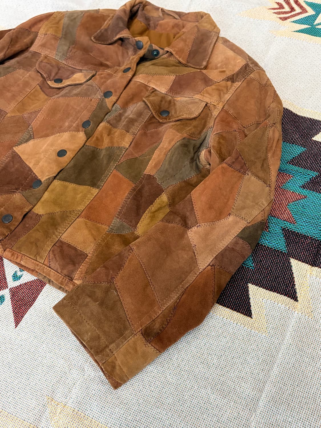 Zebra 레더 패치워크 그런지 웨스턴 자켓 상품이미지2