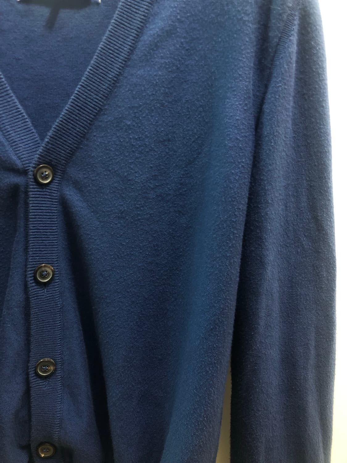 [S] 마르지엘라 엘보우 패치 가디건 블루 상품이미지9