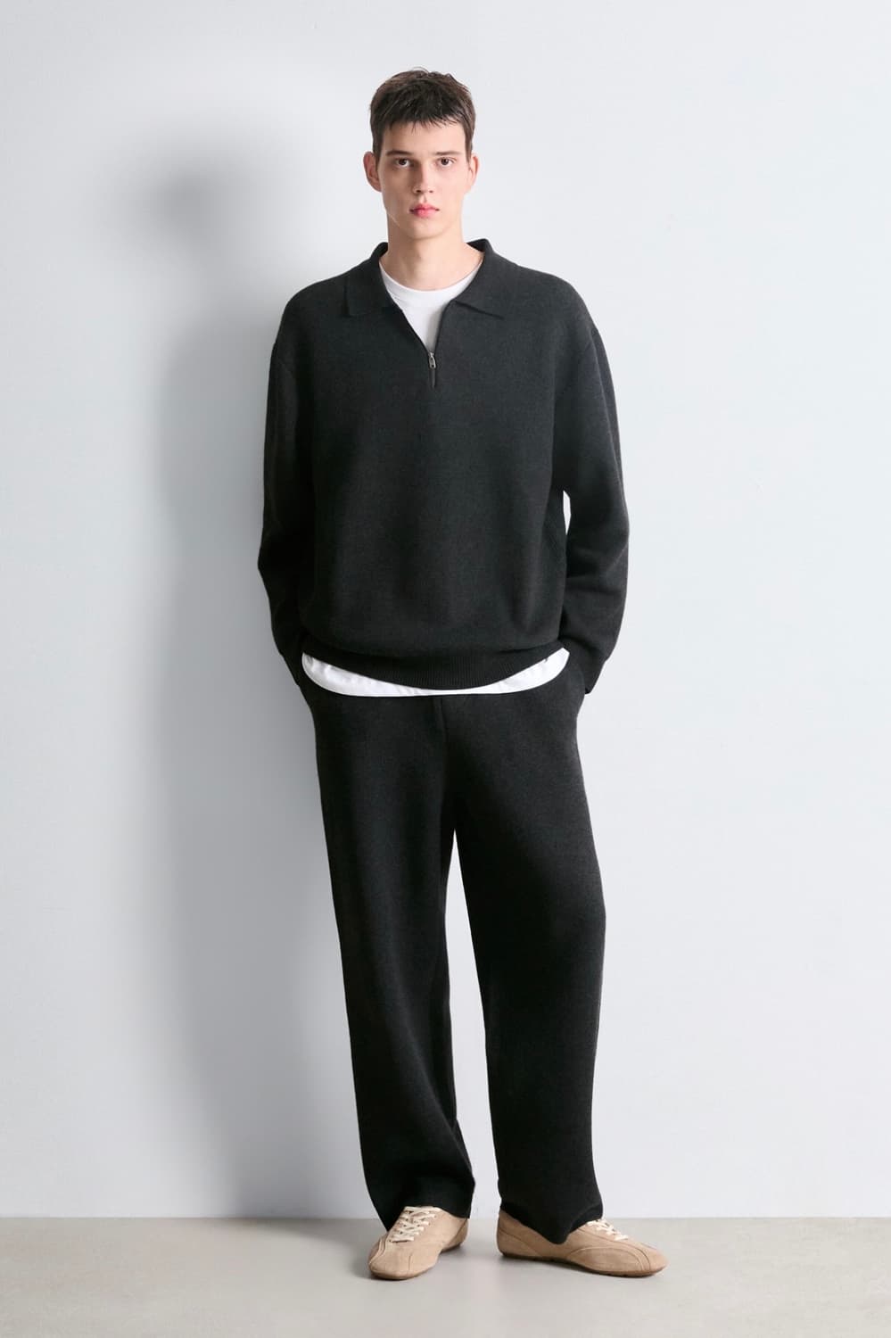 [새상품] 클럽모나코 코지 하프 집 폴로 니트 스웨터 L 상품이미지2