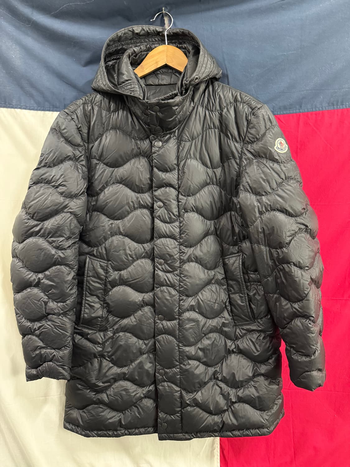 몽클레어 duvoc 퀼팅 구스다운 후드 롱자켓 4사이즈 블랙 상품이미지2