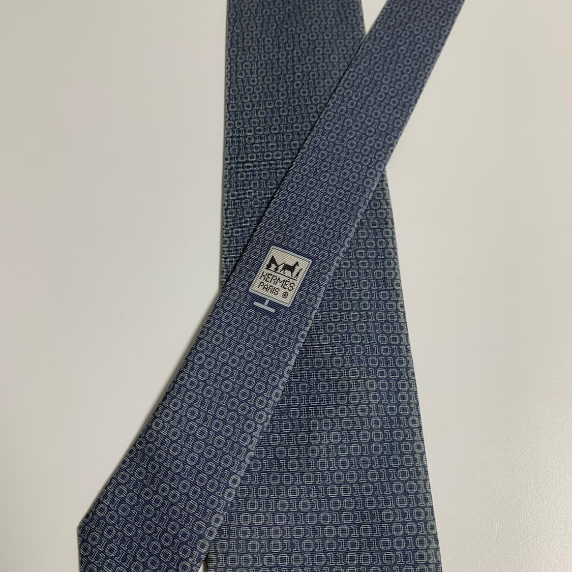 에르메스 빈티지 중고넥타이 B+등급 8cm 신형라벨 상품이미지4