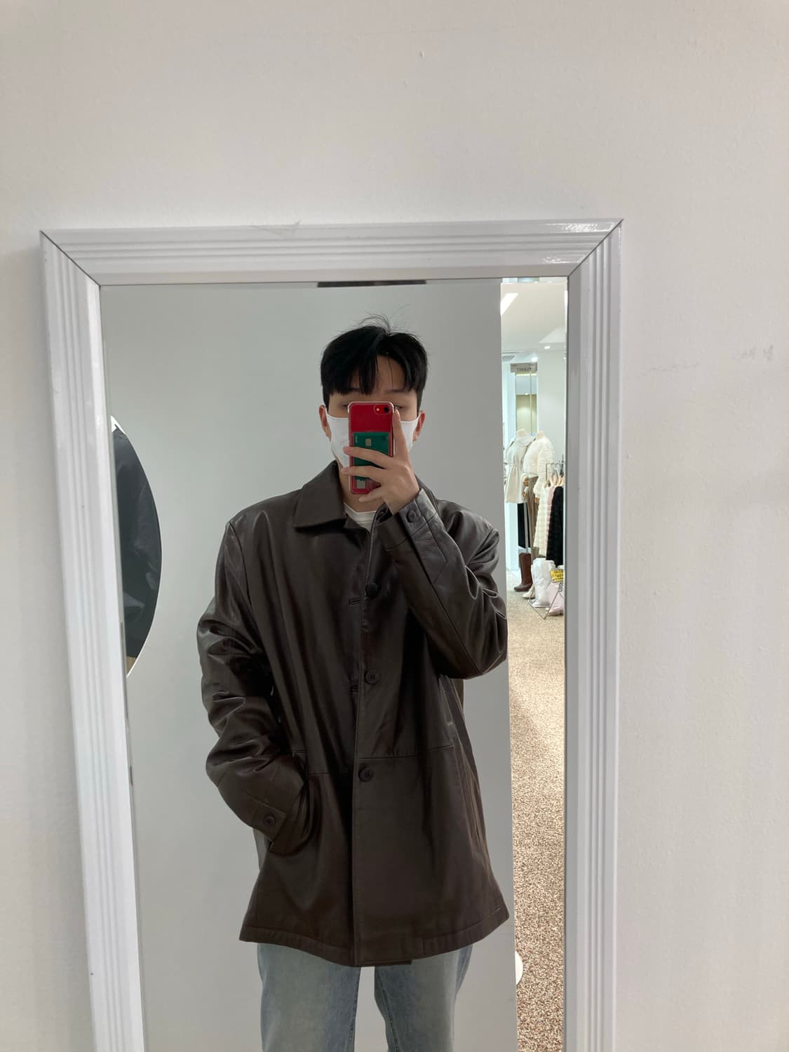 sangbong Lie 옴므 양가죽 대디핏 자켓 상품이미지9