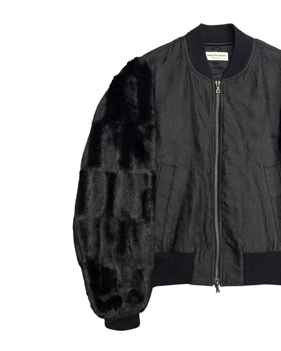 드리스 반 노튼 퍼 슬리브 블루종 상품이미지6