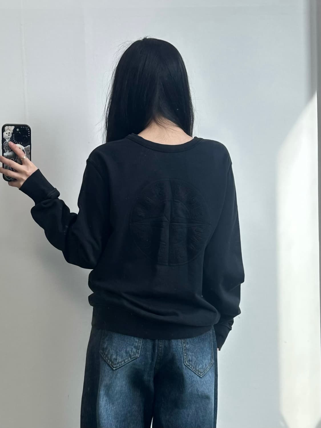 스톤아일랜드 블랙 리버시블 맨투맨 상품이미지2