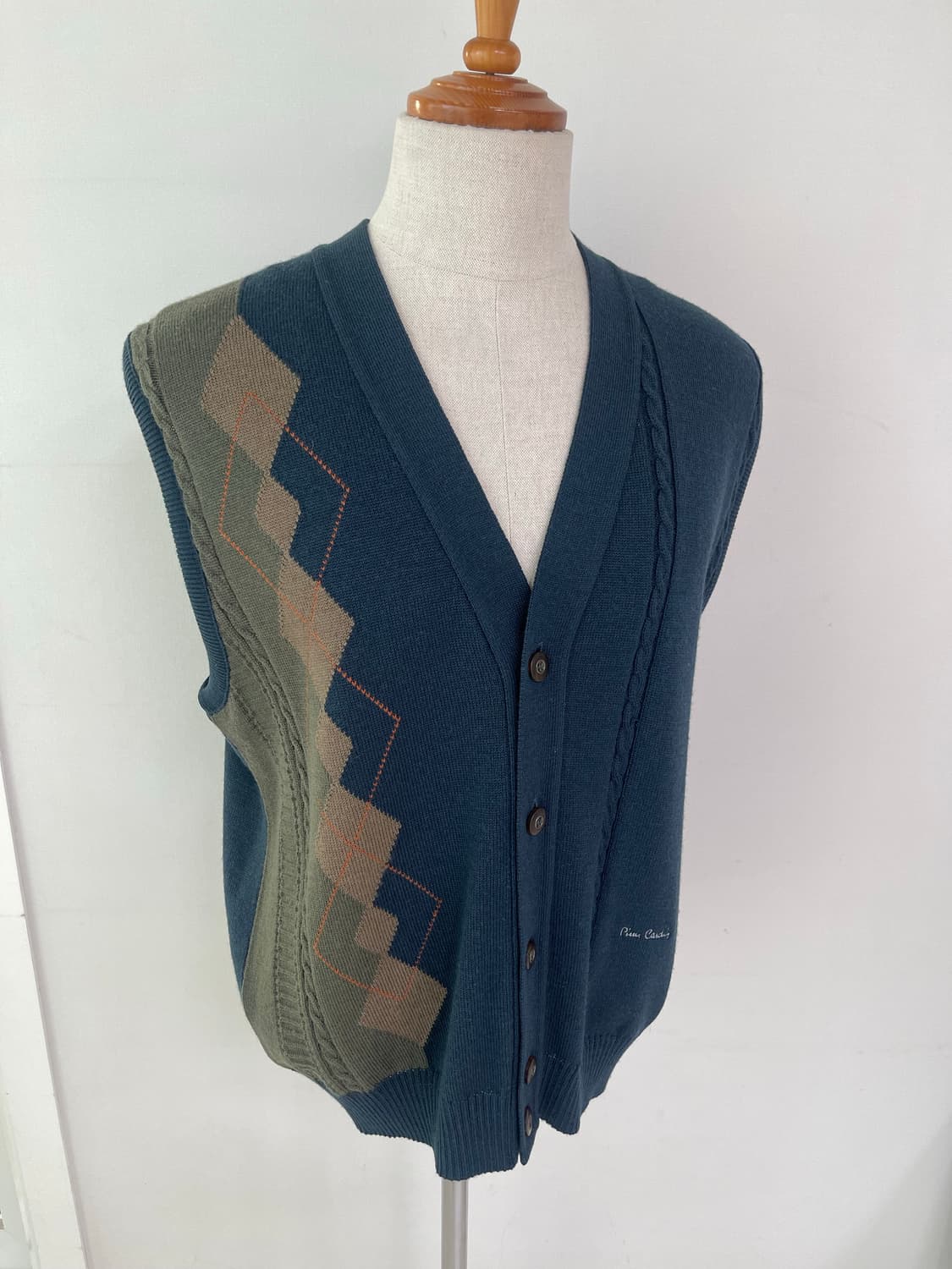 피에르가르댕 퓨어울 골프 니트 조끼 110 (Made in NewZeal 상품이미지2