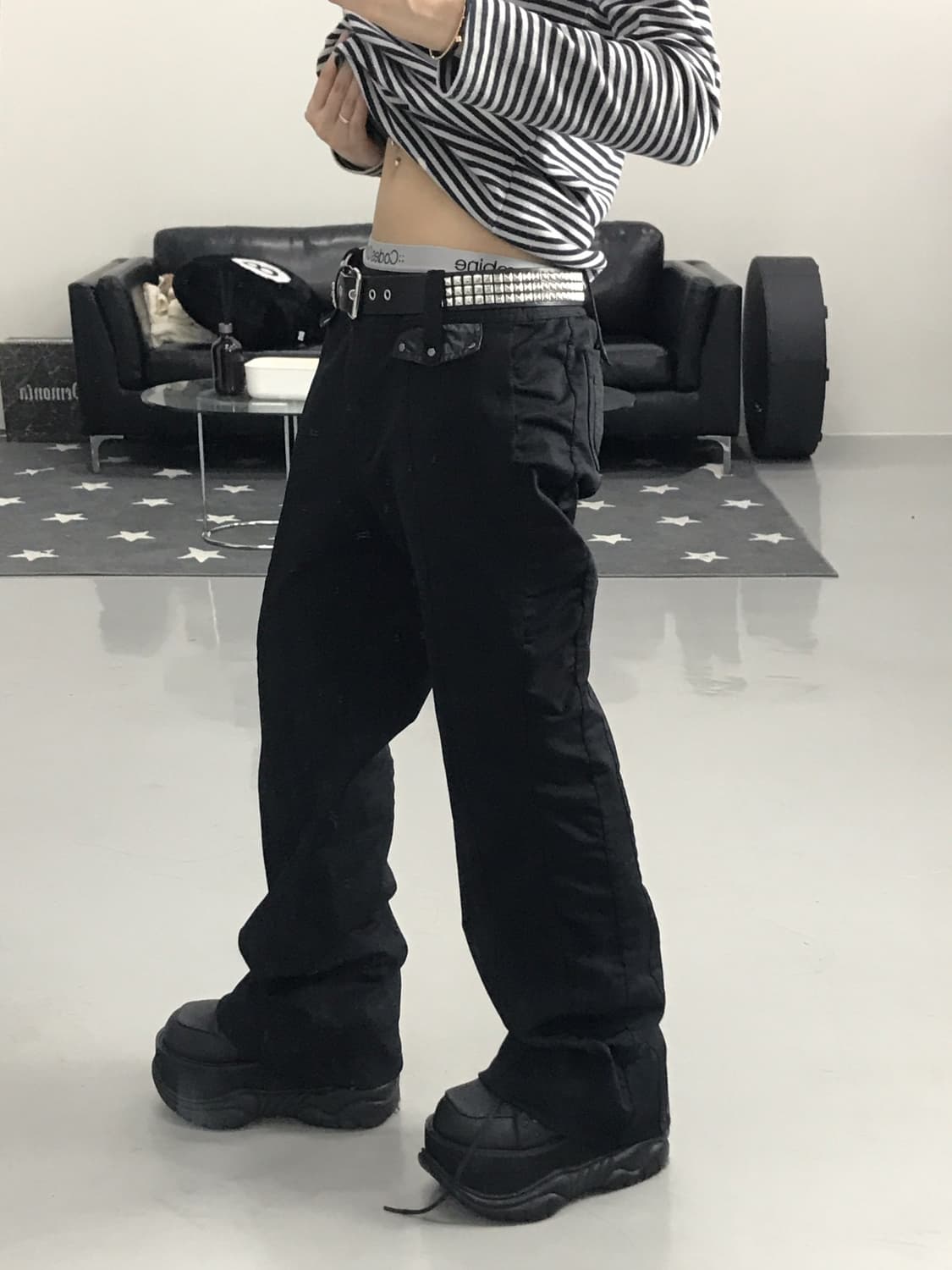 Jpn Black Poly Pants 상품이미지2