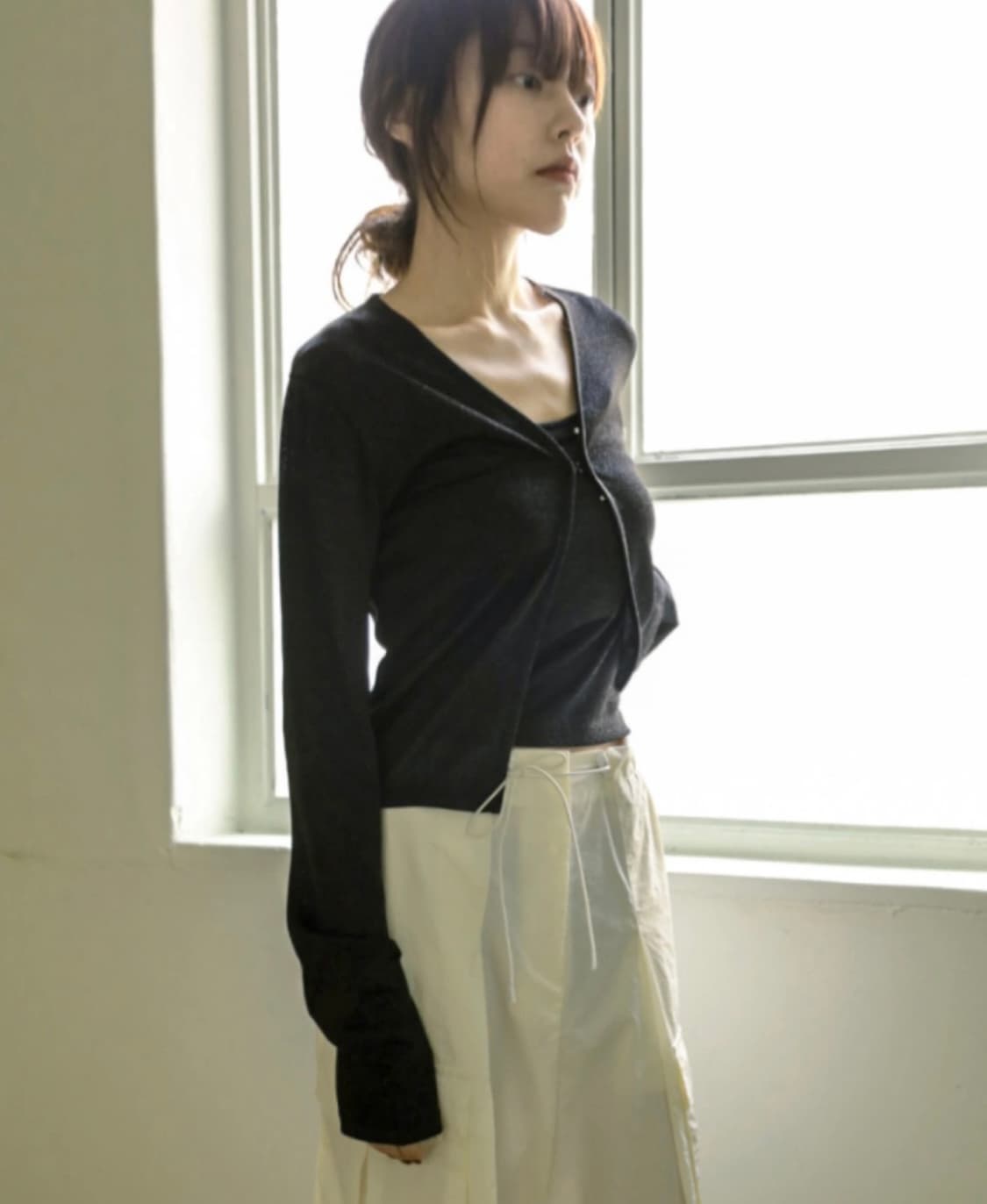 아멜라 후크 글리터 나시+가디건 세트 상품이미지1