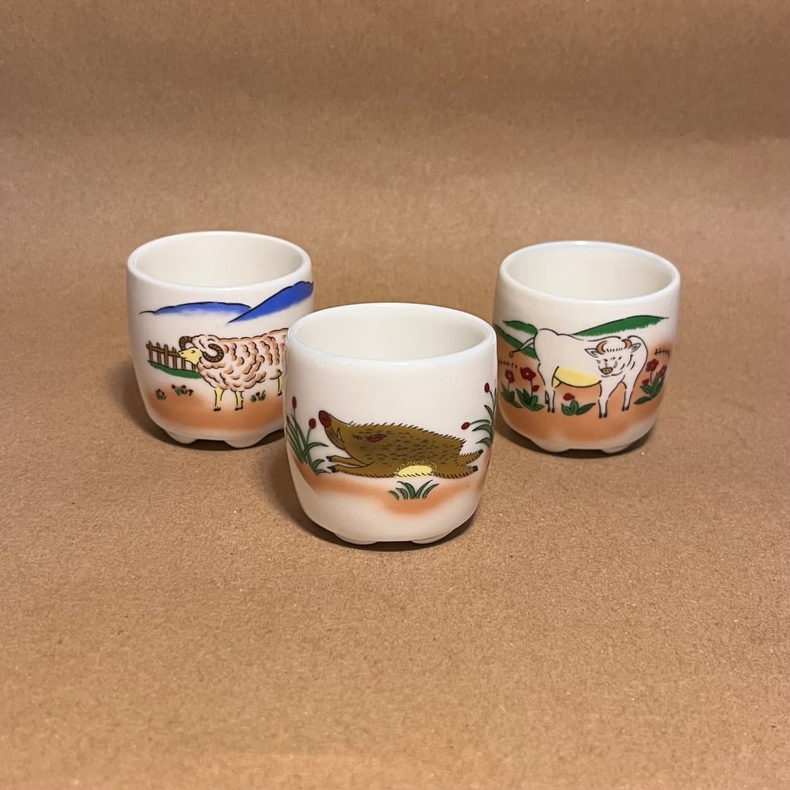 빈티지 미니 도자기 잔 3종  상품이미지1