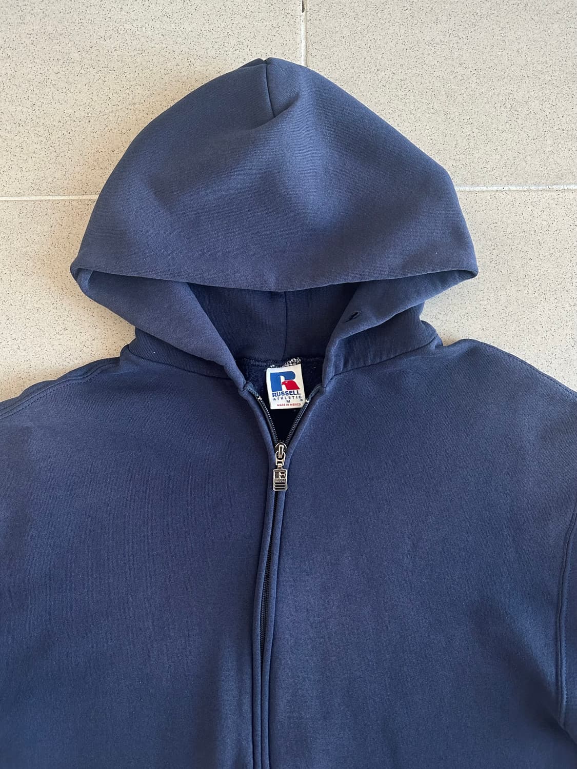 90s 빈티지 러셀 후드집업 네이비 M 상품이미지4