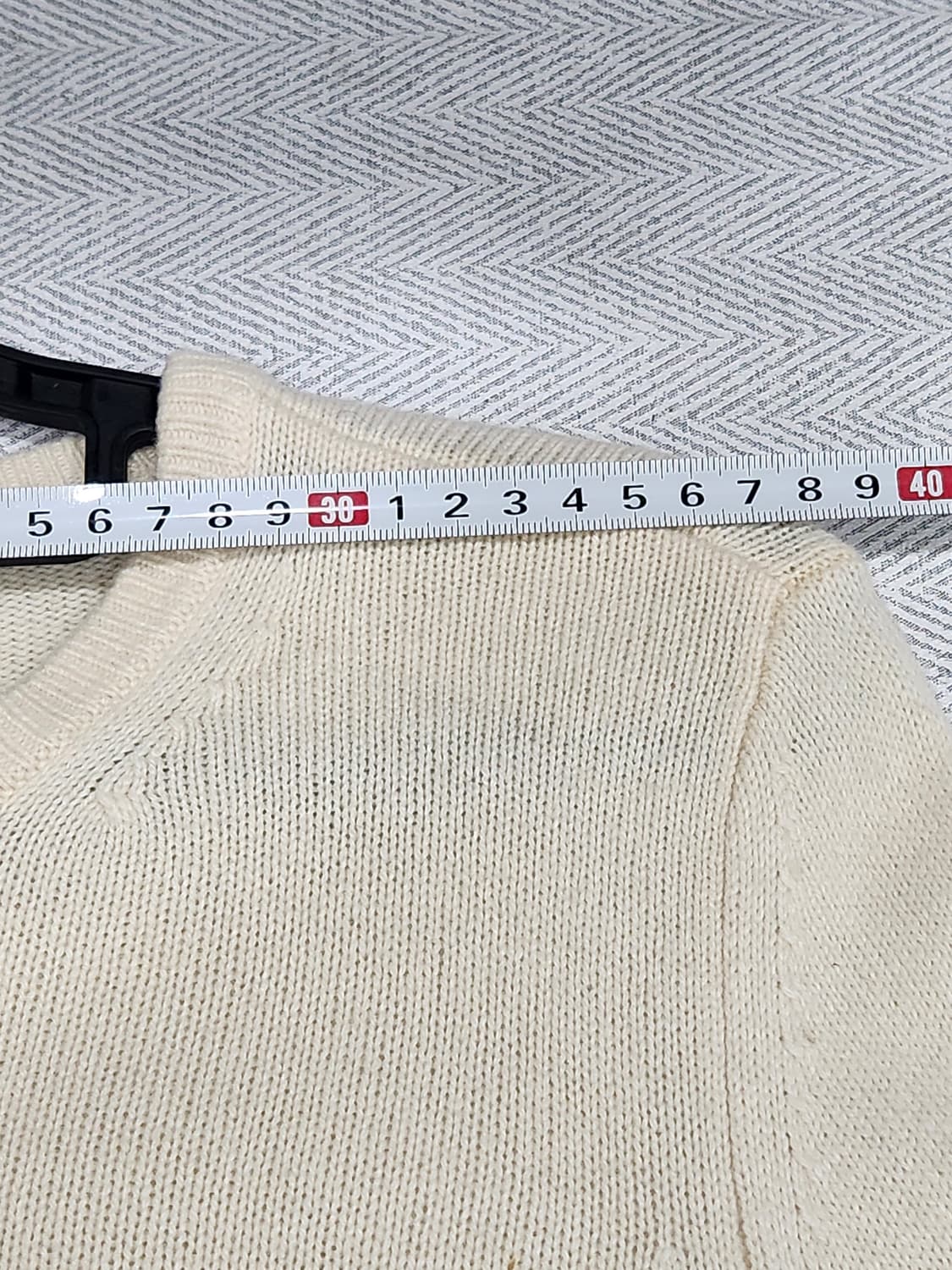 [S] 타미힐피거 램스울 혼방 아이보리 니트 여성 S 상품이미지9