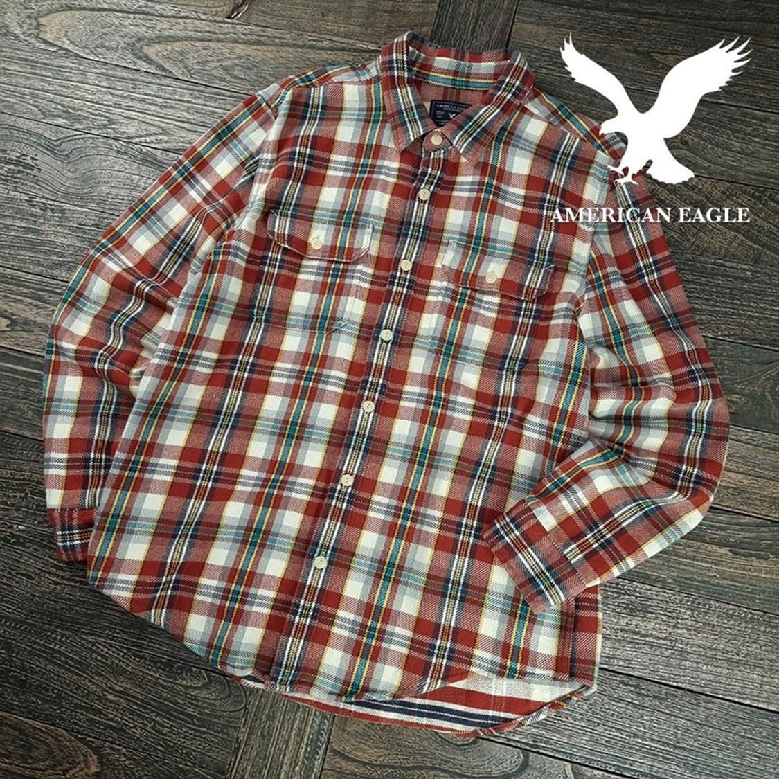 [아메리칸이글] 빈티지 체크 투포켓 플란넬 셔츠 M19624 상품이미지1