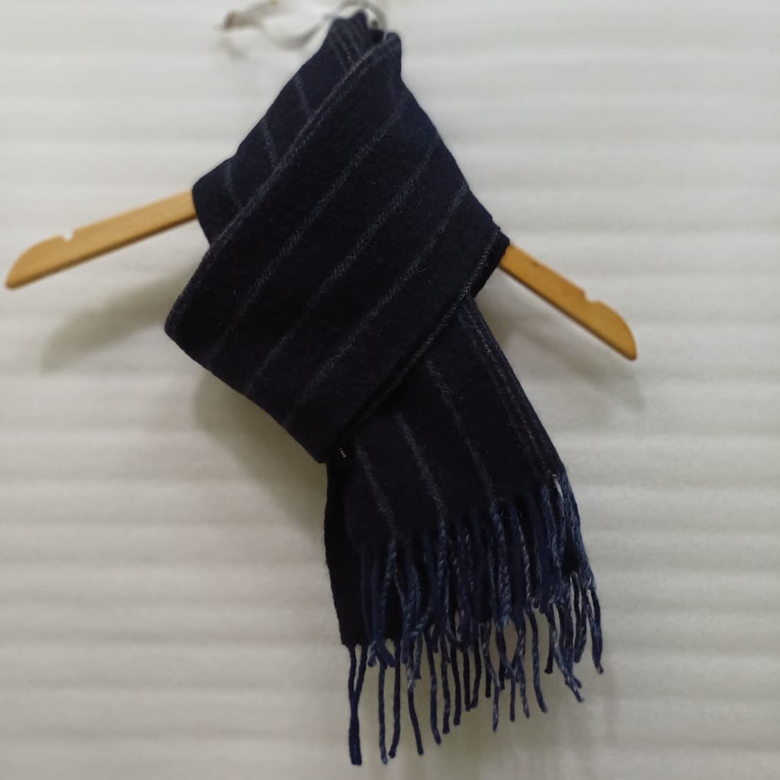 밀라숀 남성 남자 울 머플러 블랙 스트라이프 목도리 훌륭 사랑봉봉 상품이미지1