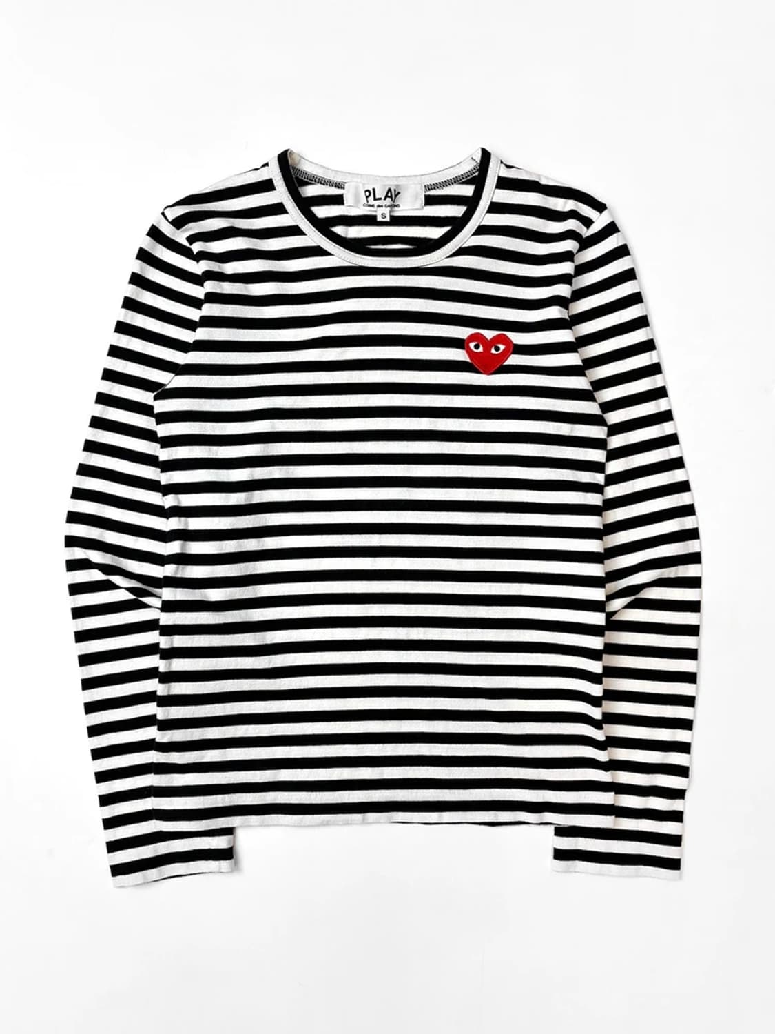 꼼데가르송 플레이 하트로고 스트라이프 롱 슬리브 PN5391 상품이미지1