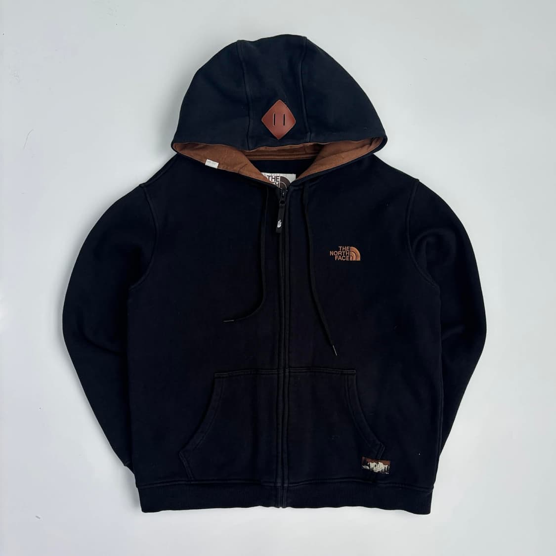 노스페이스 초코브라운 핀터깔 러블리힙 스웻 후드집업 희귀져지(L) 상품이미지2