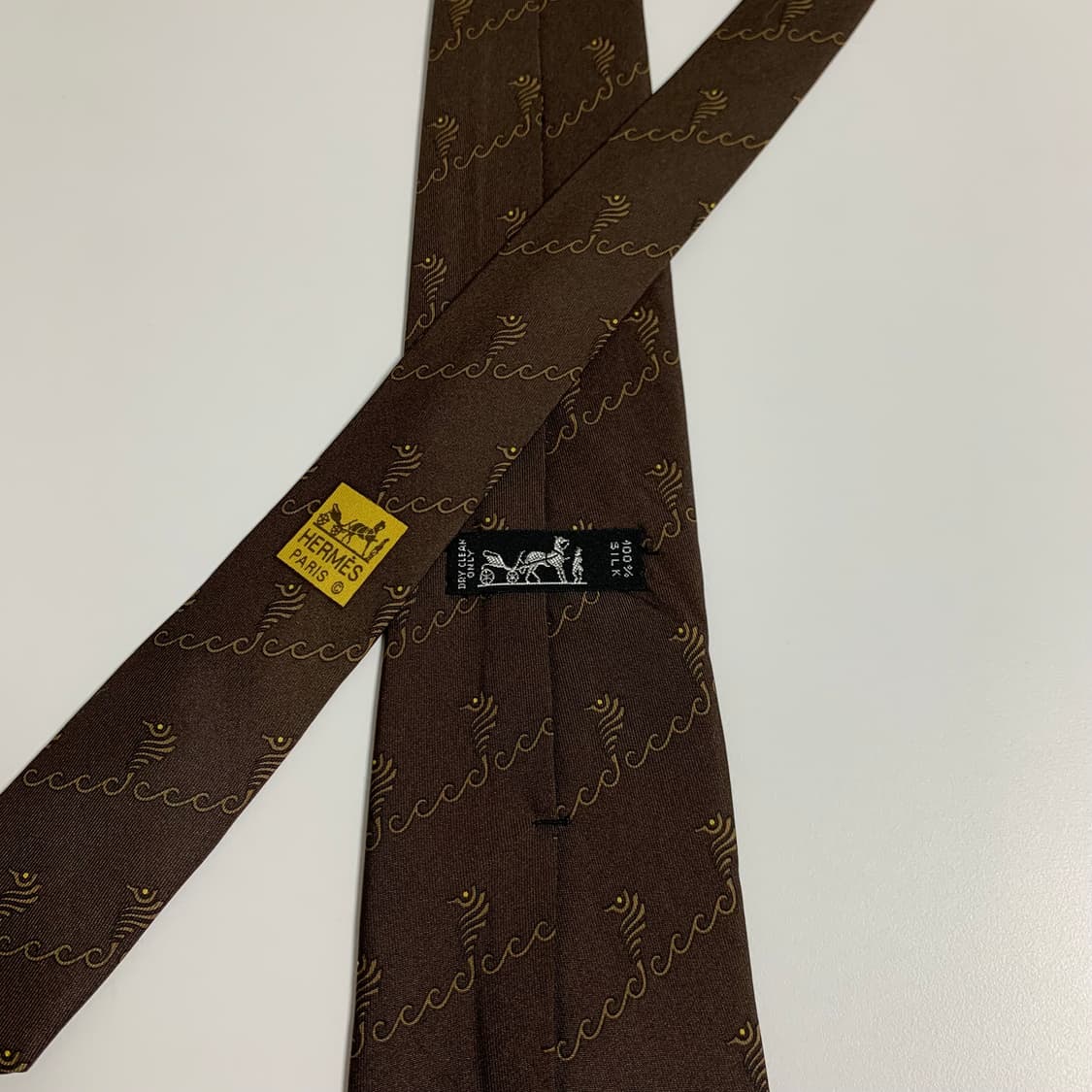 에르메스(HERMES) 기하학적패턴 명품 프랑스100실크 정장넥타이 A+ 상품이미지5
