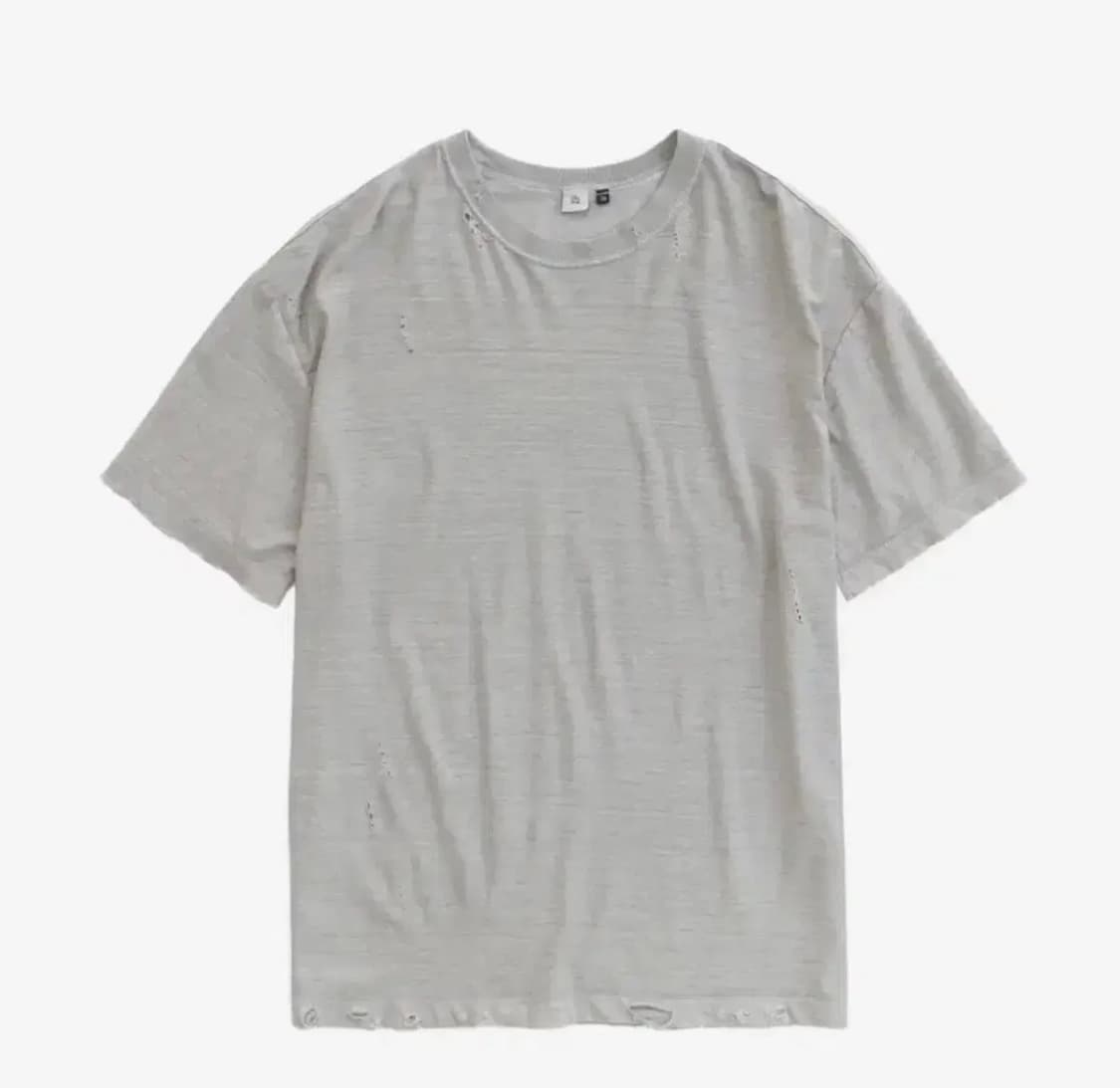 (3) 폴리테루 리버스드 1/2 티 하드 데미지드 빈티지 그레이 상품이미지1