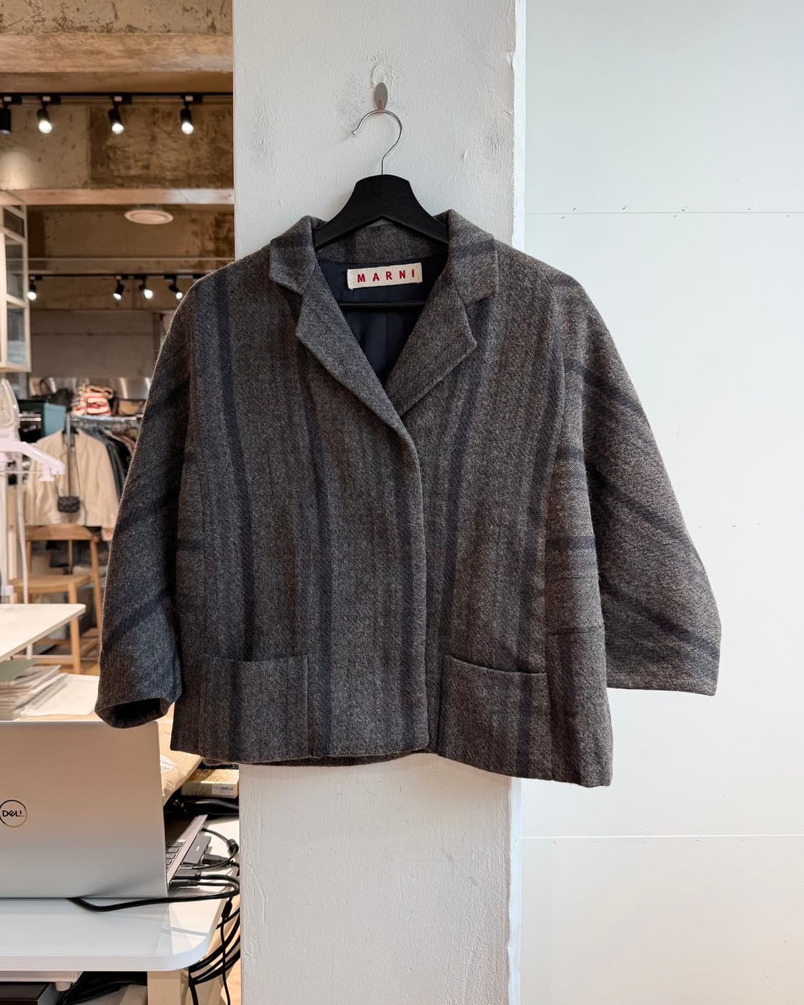 마르니 차콜 크롭 울 자켓  상품이미지2
