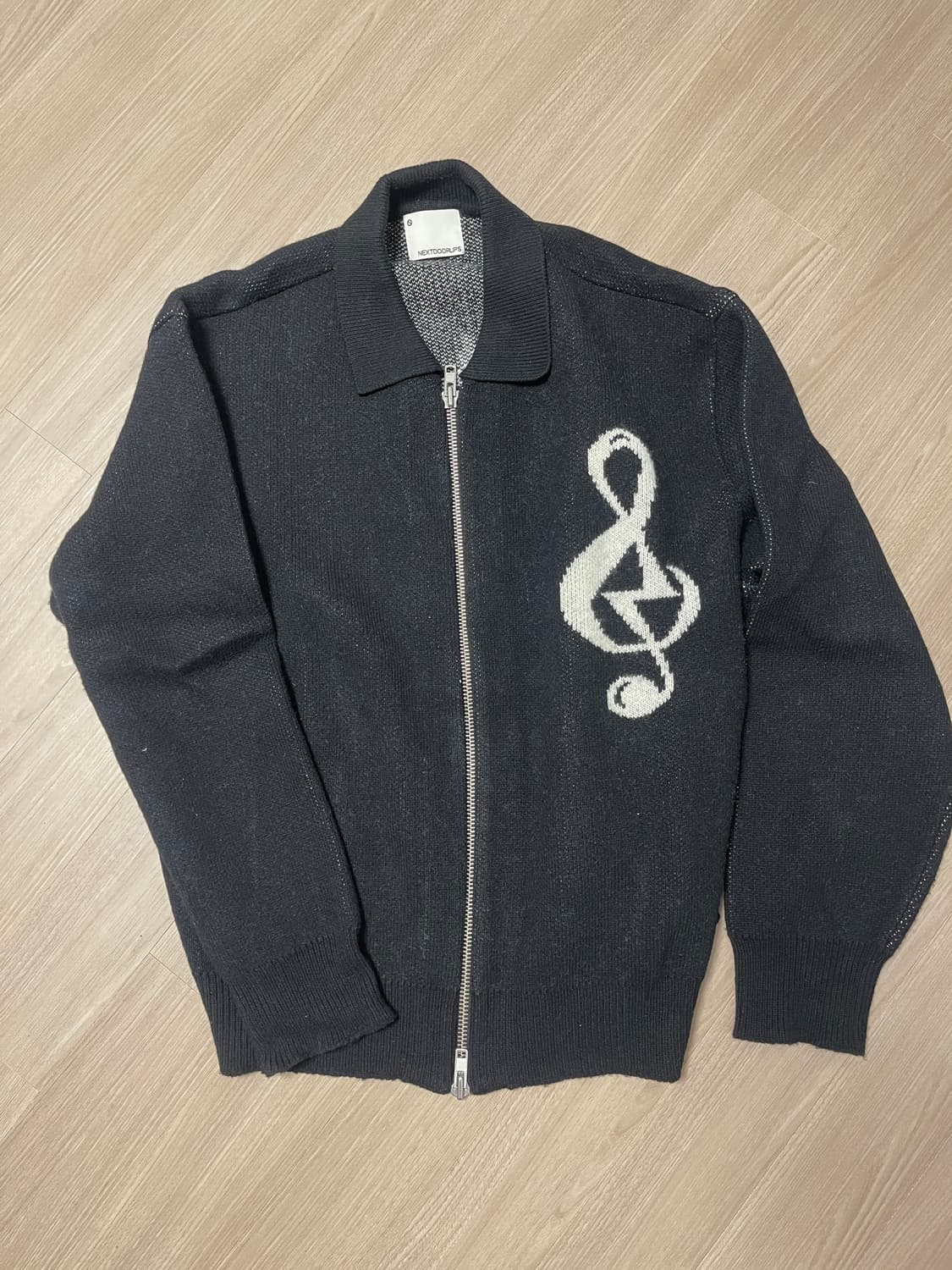 넥스트도어립스 자카드 니트 집업 가디건 상품이미지2