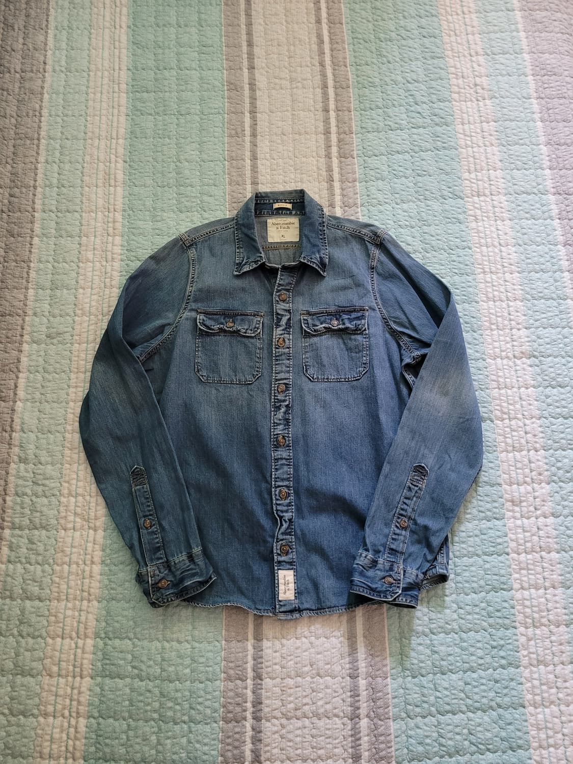 아베크롬비 Abercrombie 워크웨어 데님셔츠 XL 100-105 상품이미지1