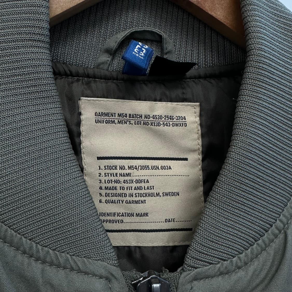 H&M 투웨이 밀리터리 봄버 자켓 상품이미지4