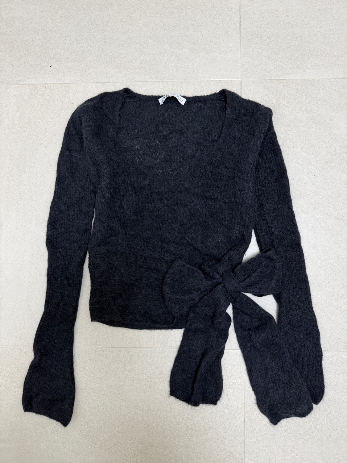 자라 모헤어 리본 유넥 니트 상품이미지2