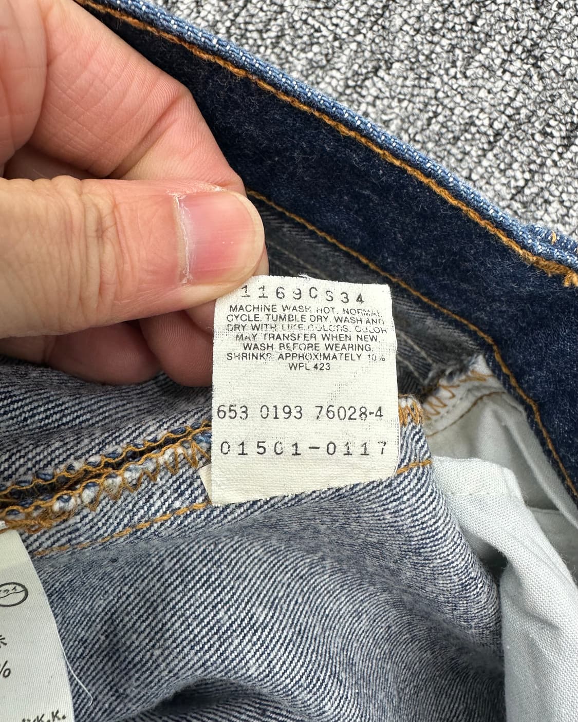 (허단36)90'S 리바이스 USA 501 진청-M1477 상품이미지5