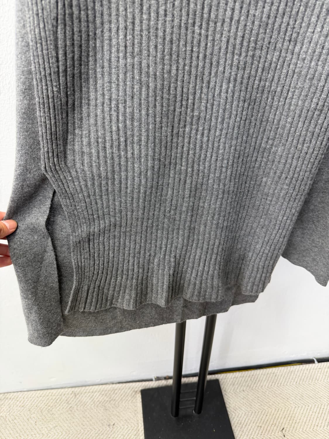 정품) 르베이지 여성 캐시미어 골지 니트 88-94-155 상품이미지4