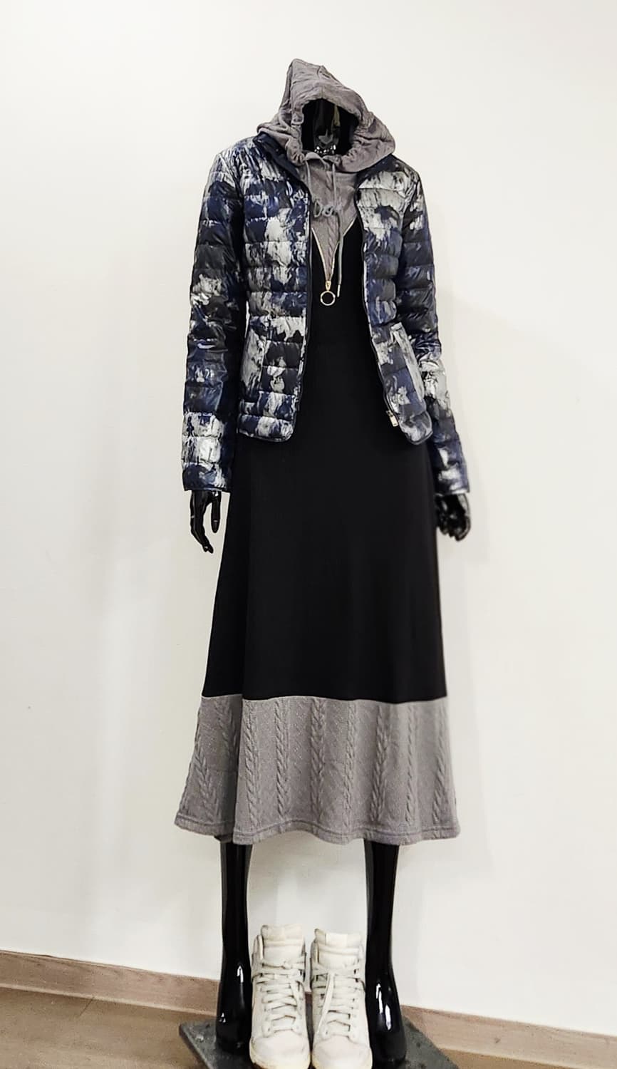 네이비실버 경량패딩  상품이미지2