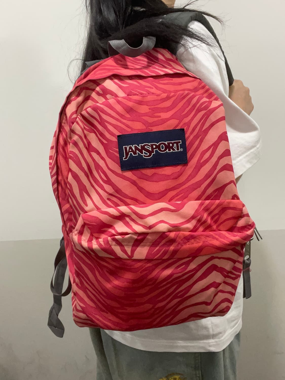 Jansport 잔스포츠 핑크 지브라 백팩 상품이미지1