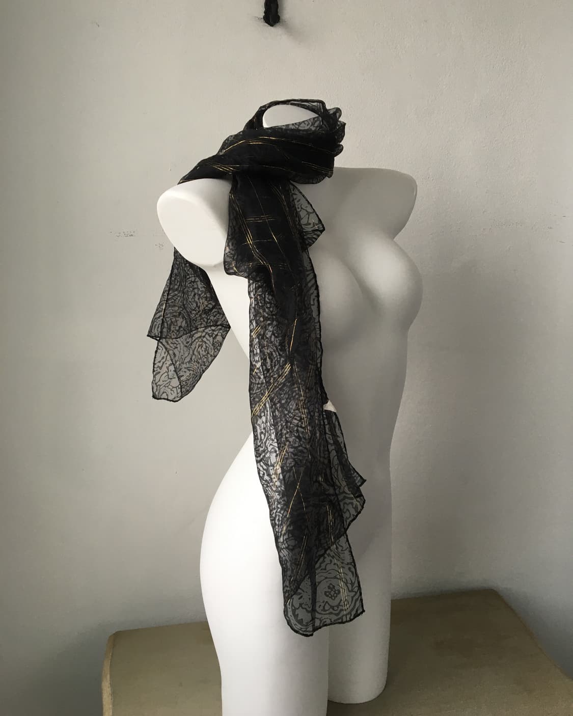 pattern see thorugh scarf 상품이미지2