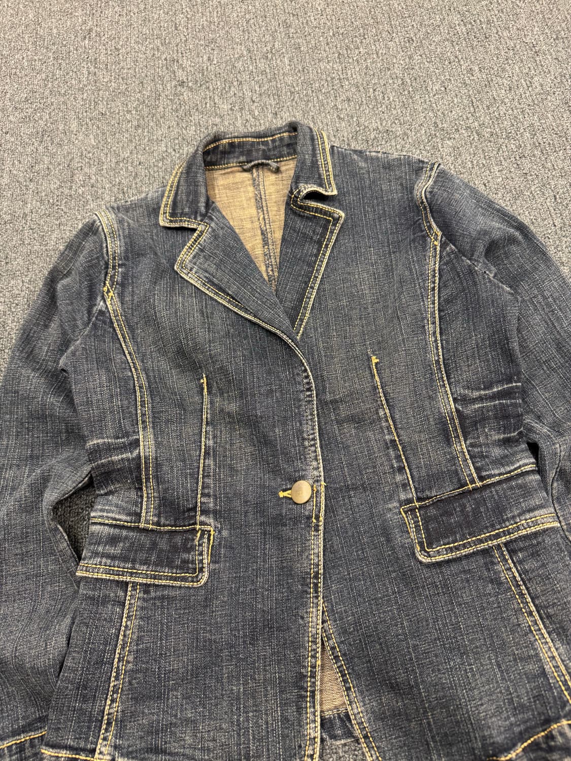 2)Japanese vintage 워싱 여성 데님 블레이저 자켓 상품이미지2