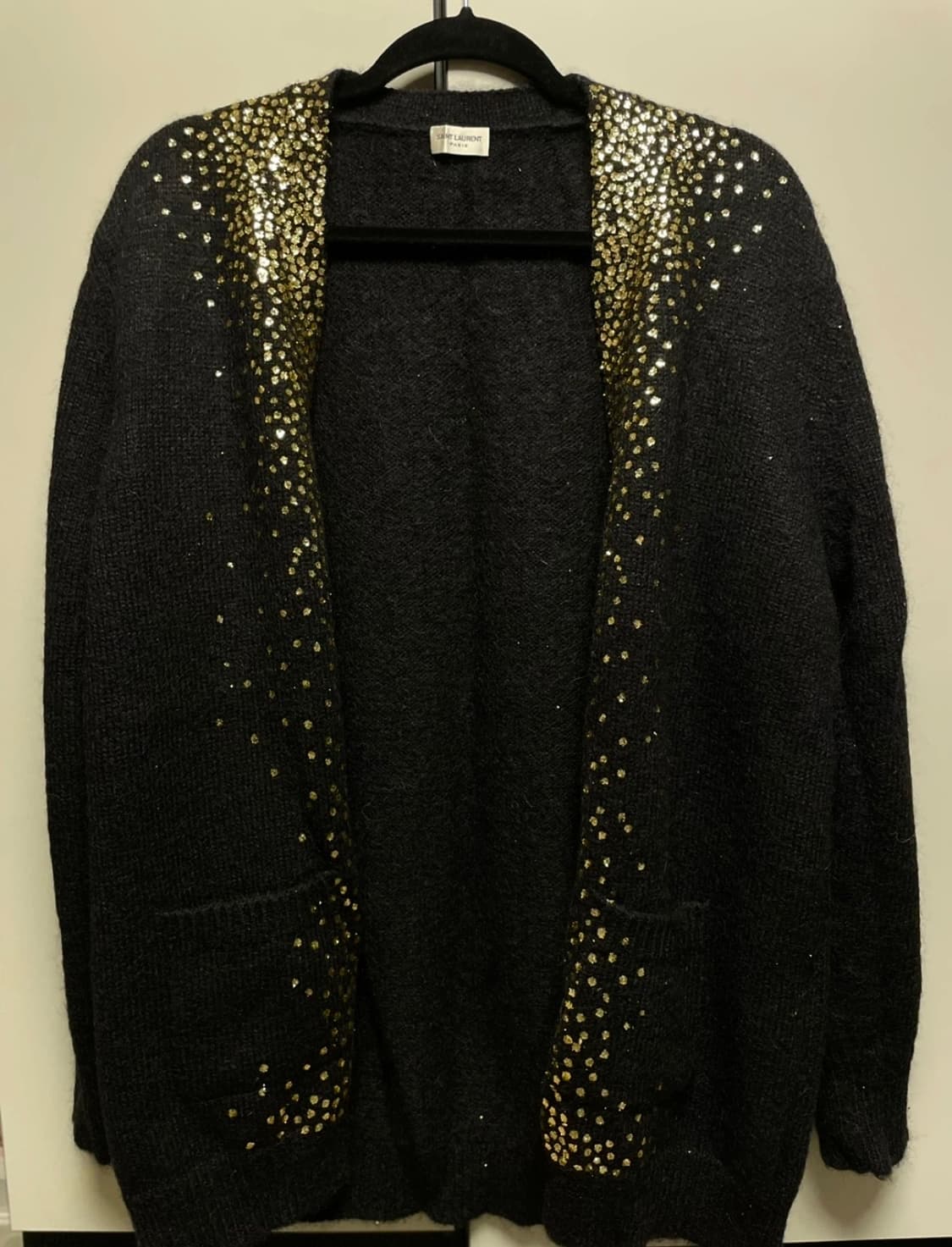 에디 슬리먼 fw16 생로랑 골드 스플래터 가디건 상품이미지1