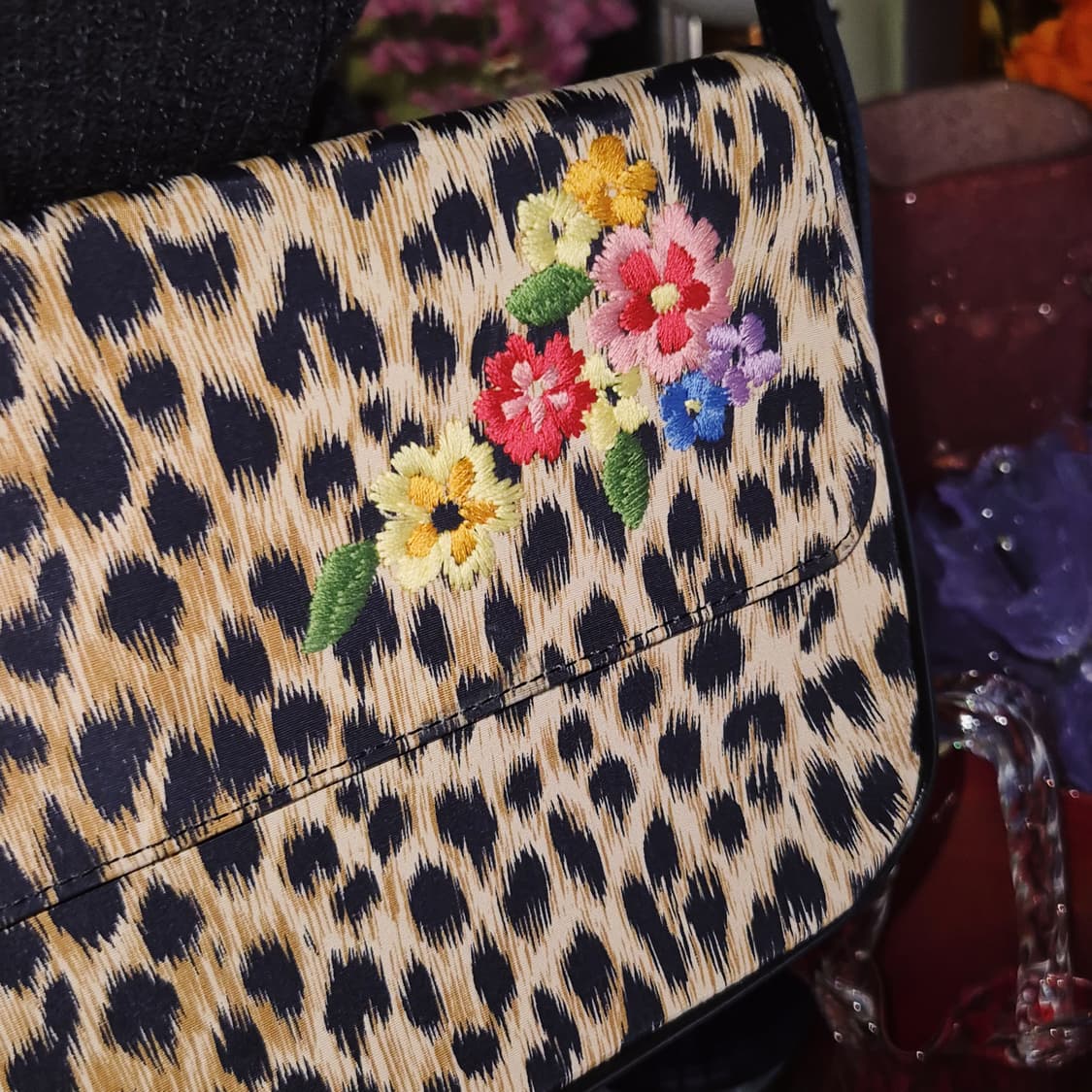 90s 모스키노 레오파드 새틴 벨트 핸드&숄더백 상품이미지9